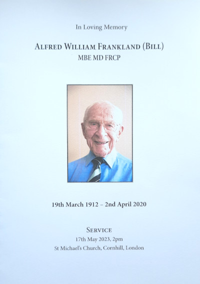 Obit - Bill Frankland Memorial Service